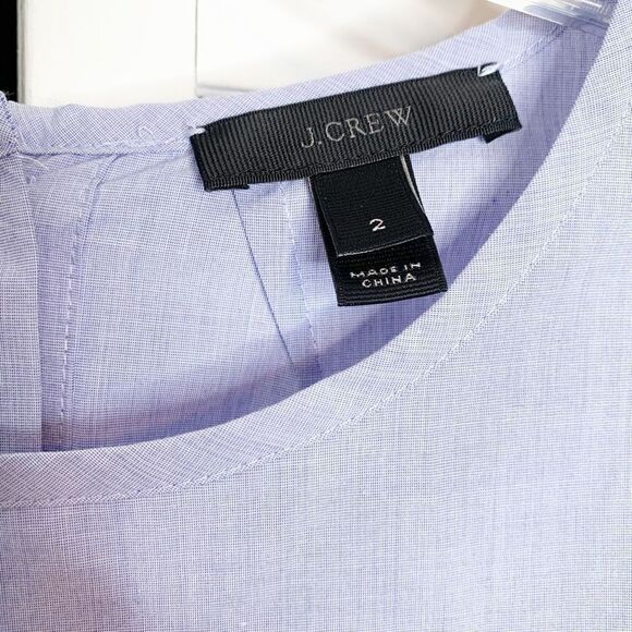 J. Crew Button-Back Bell-Sleeve Top Blouse Peri Blue Coastal Gran Women’s Size 2 - Picture 6 of 10